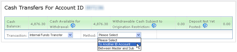 Internal FUnds Transfer