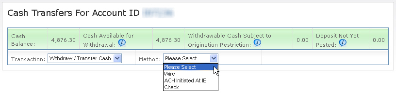 Withdraw Cash